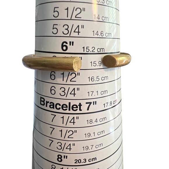 Madewell Matte Gold Tone Hinged Cuff Bracelet Sitting at 6" Sleek Signed - Picture 5 of 5